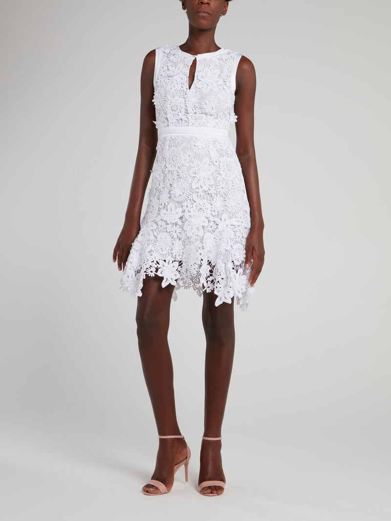 White Lace Mini Dress