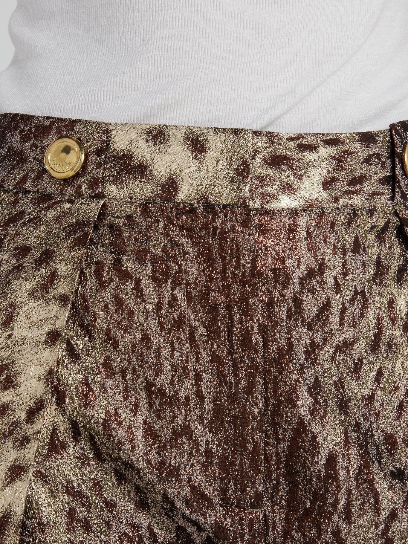 Metallic Leopard Print Culottes