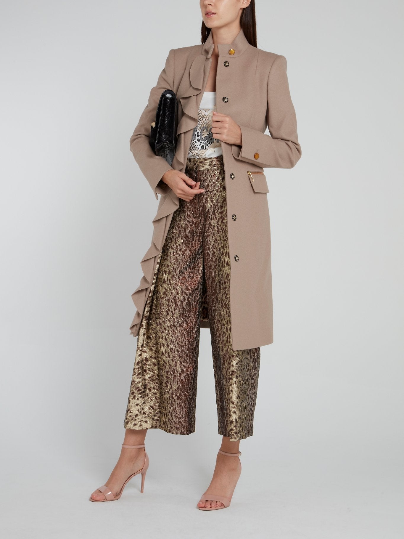 Metallic Leopard Print Culottes