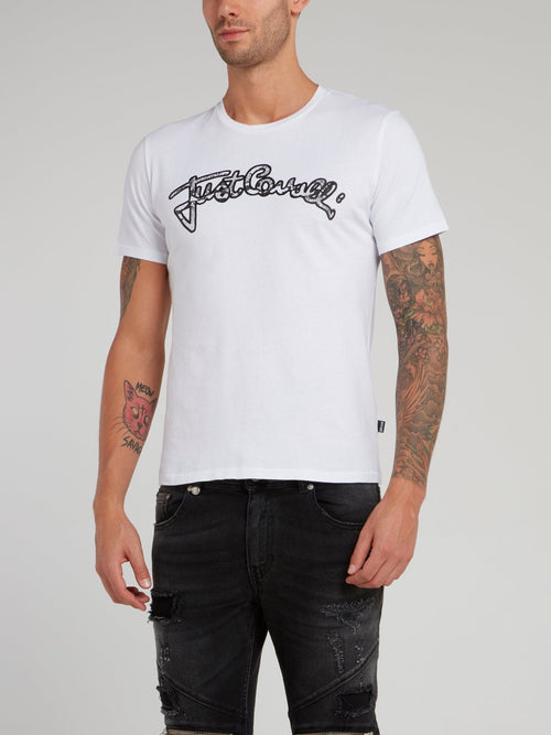 White Snake Effect Logo Shirt