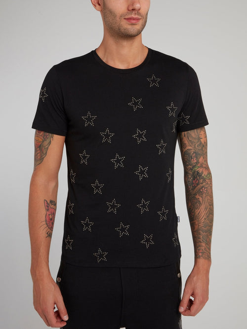 Black Studded Star T-Shirt