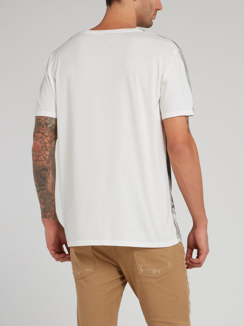 White Charcoal Print T-Shirt