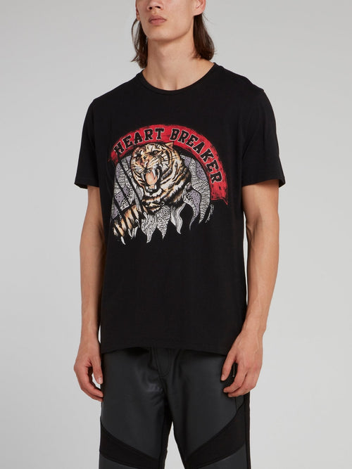 Black Tiger Graphic T-Shirt