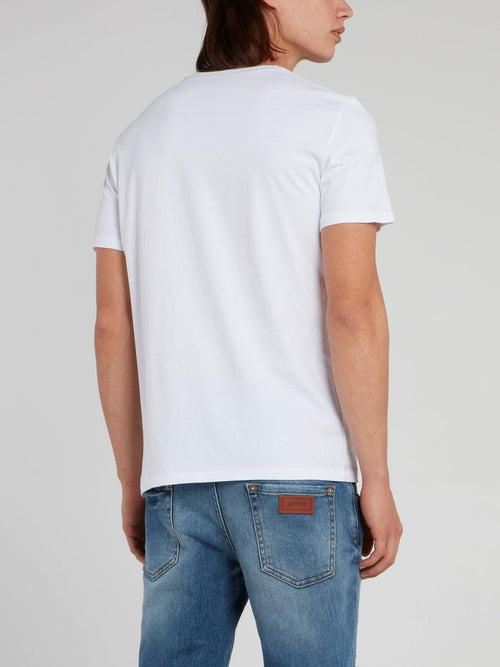 White Logo Cotton Shirt