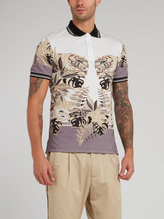 Jungle Print Polo Shirt