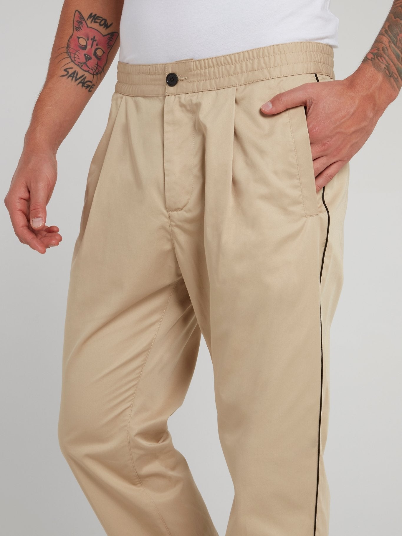 Light Brown Straight Cut Trousers