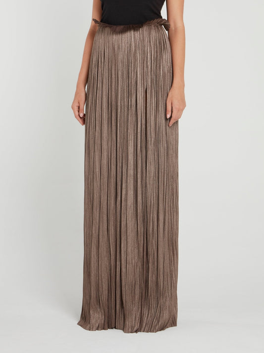 Metallic Tulle Maxi Skirt