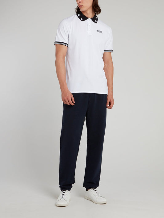 White Star Collar Polo Shirt