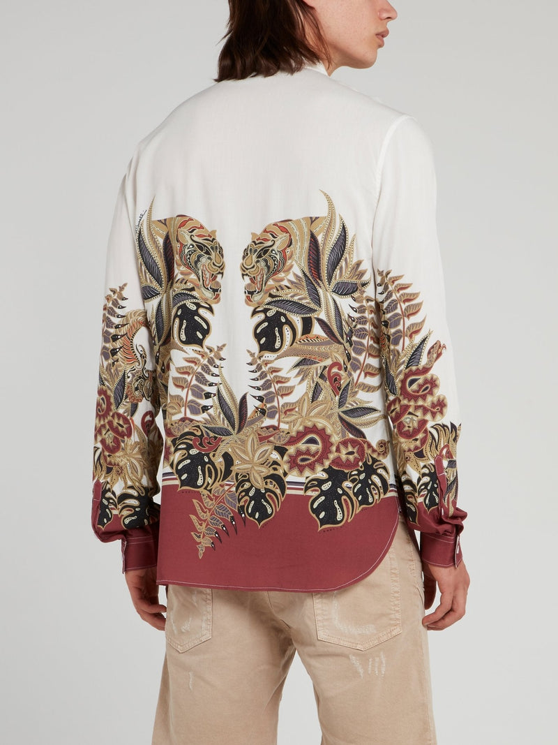 Jungle Print Long Sleeve Shirt