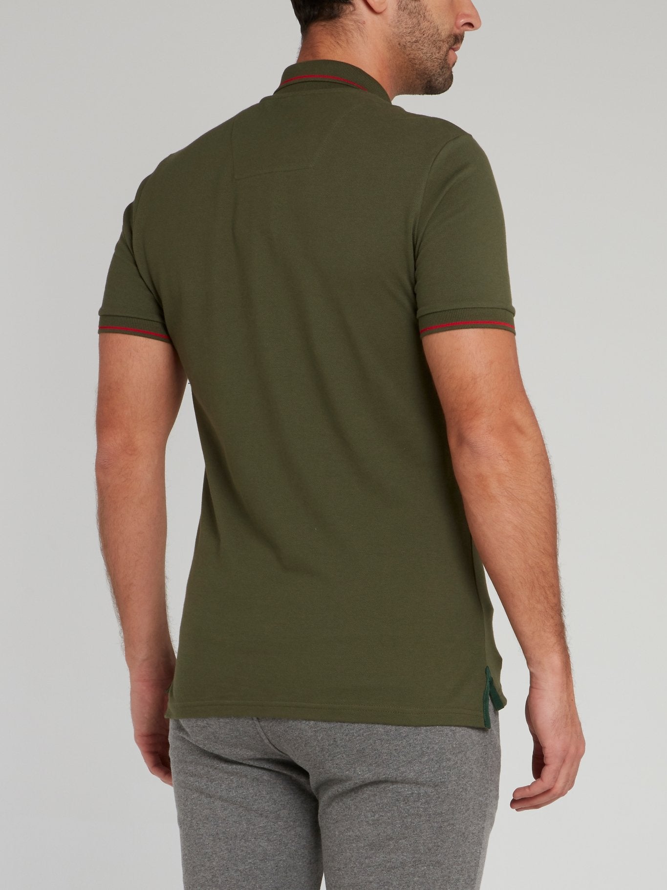 Olive Logo Appliquéd Polo Shirt