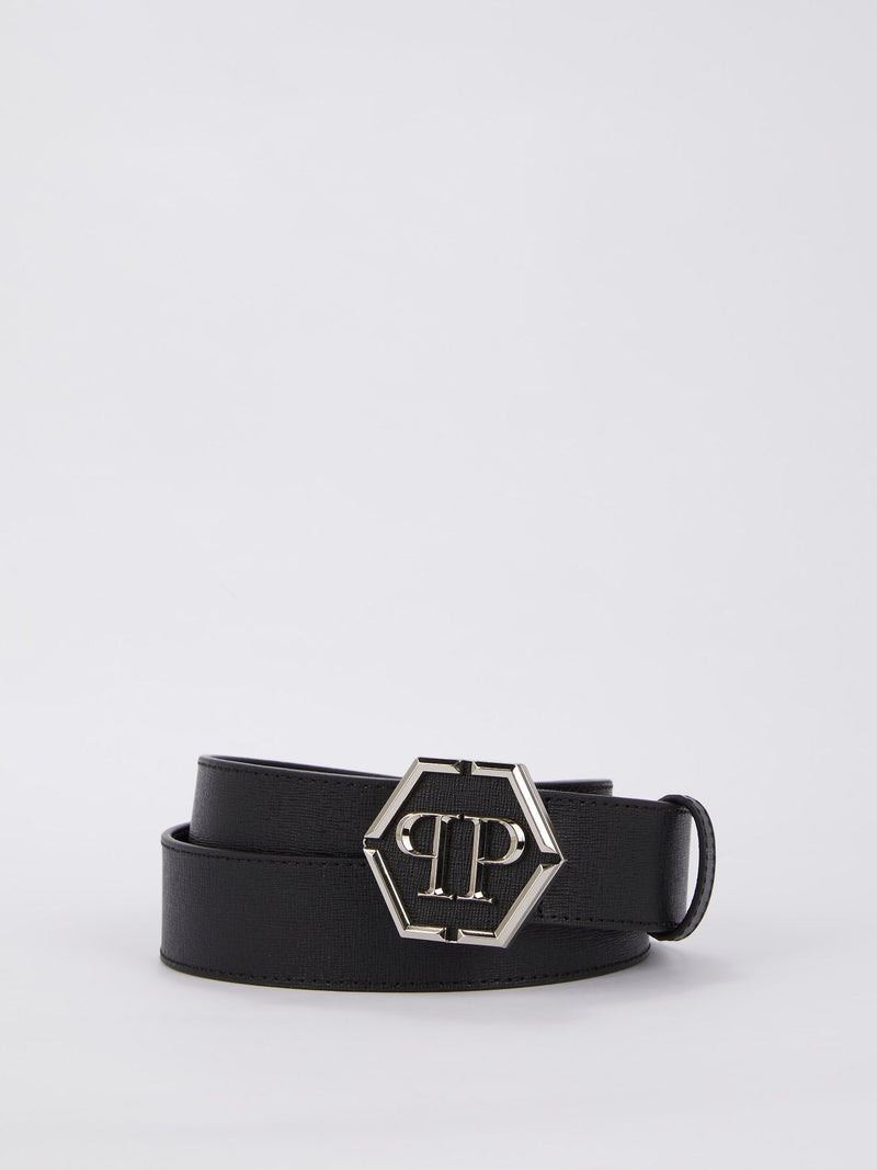 Black Statement Leather Belt