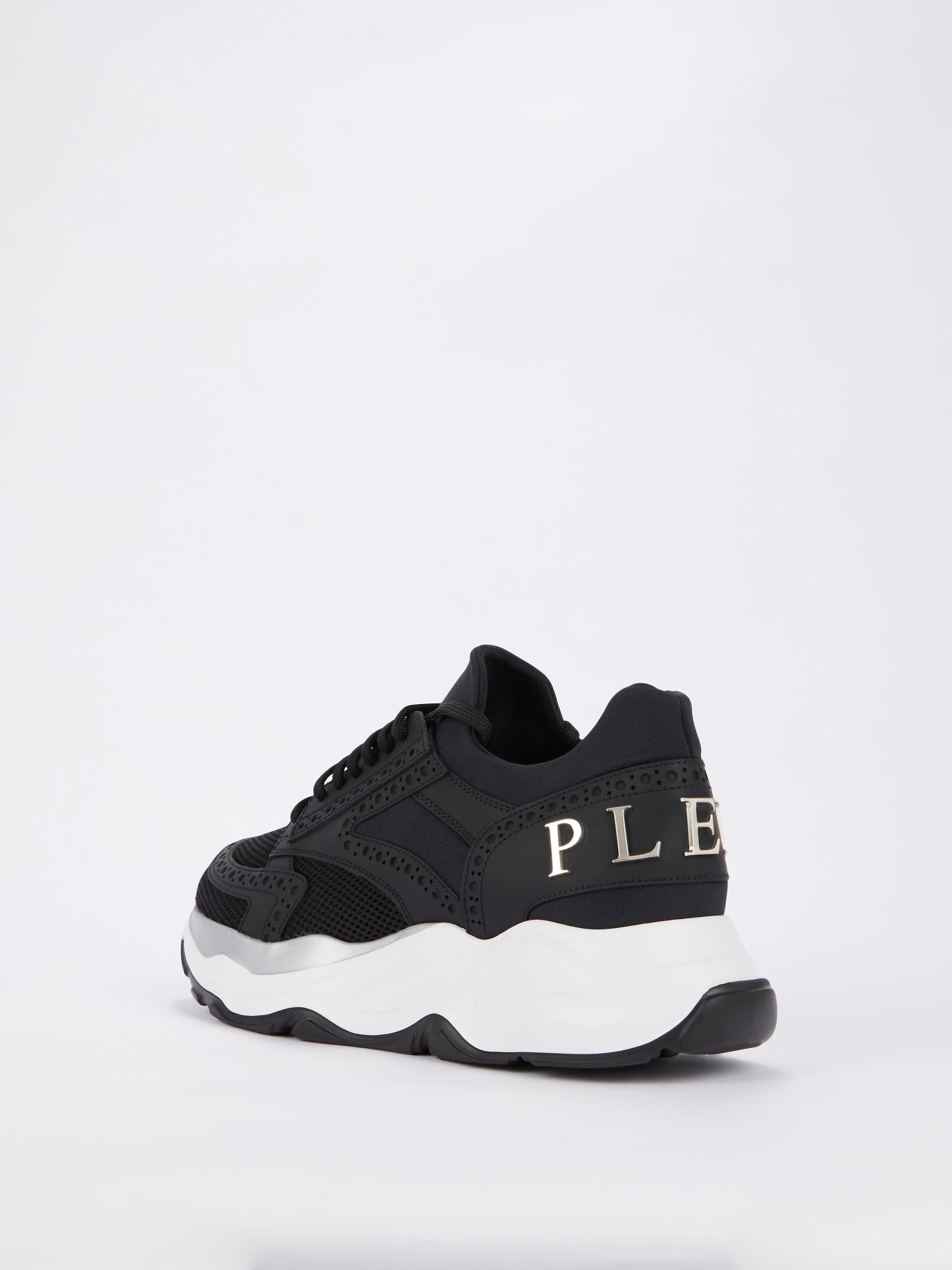 Black Rear Logo Platform Sneakers