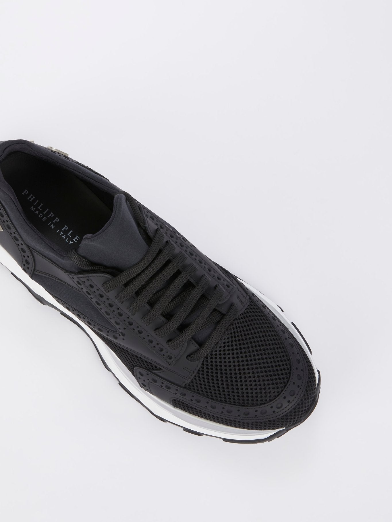 Black Rear Logo Platform Sneakers