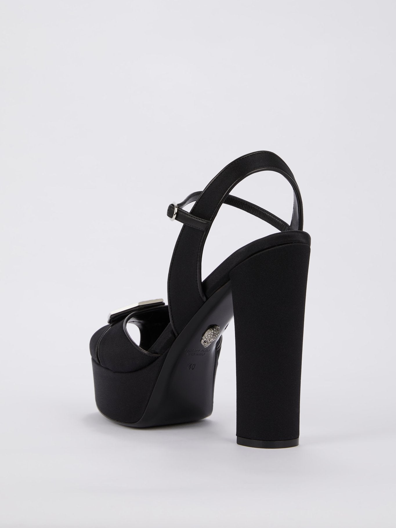 Black Slingback High Heel Sandals