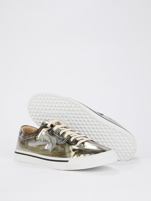 Metallic Patent Leather Sneakers