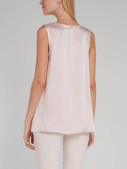 Pink Silk Tank Top