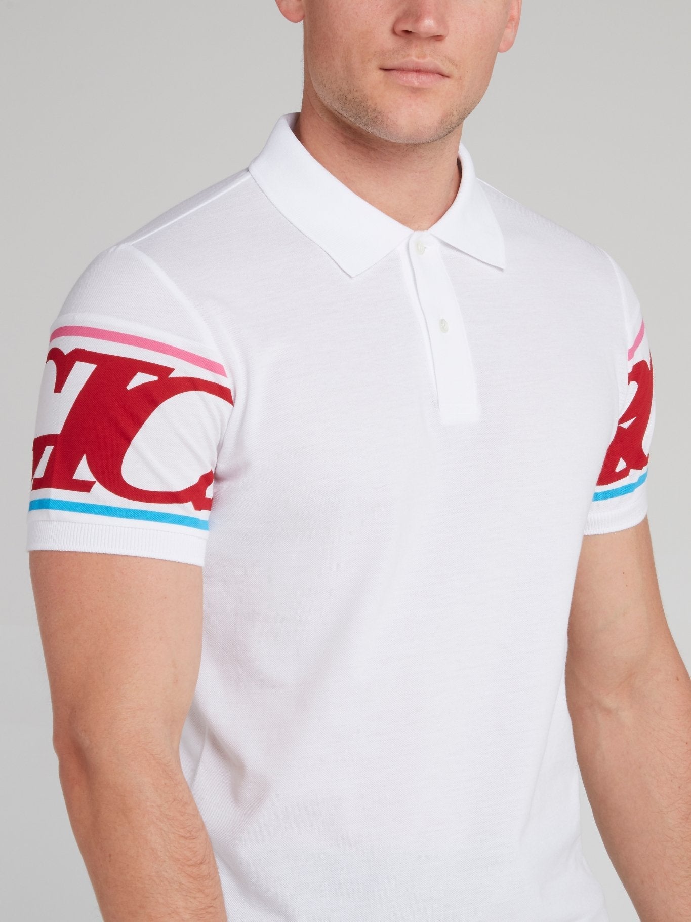 White Rear Logo Polo Shirt