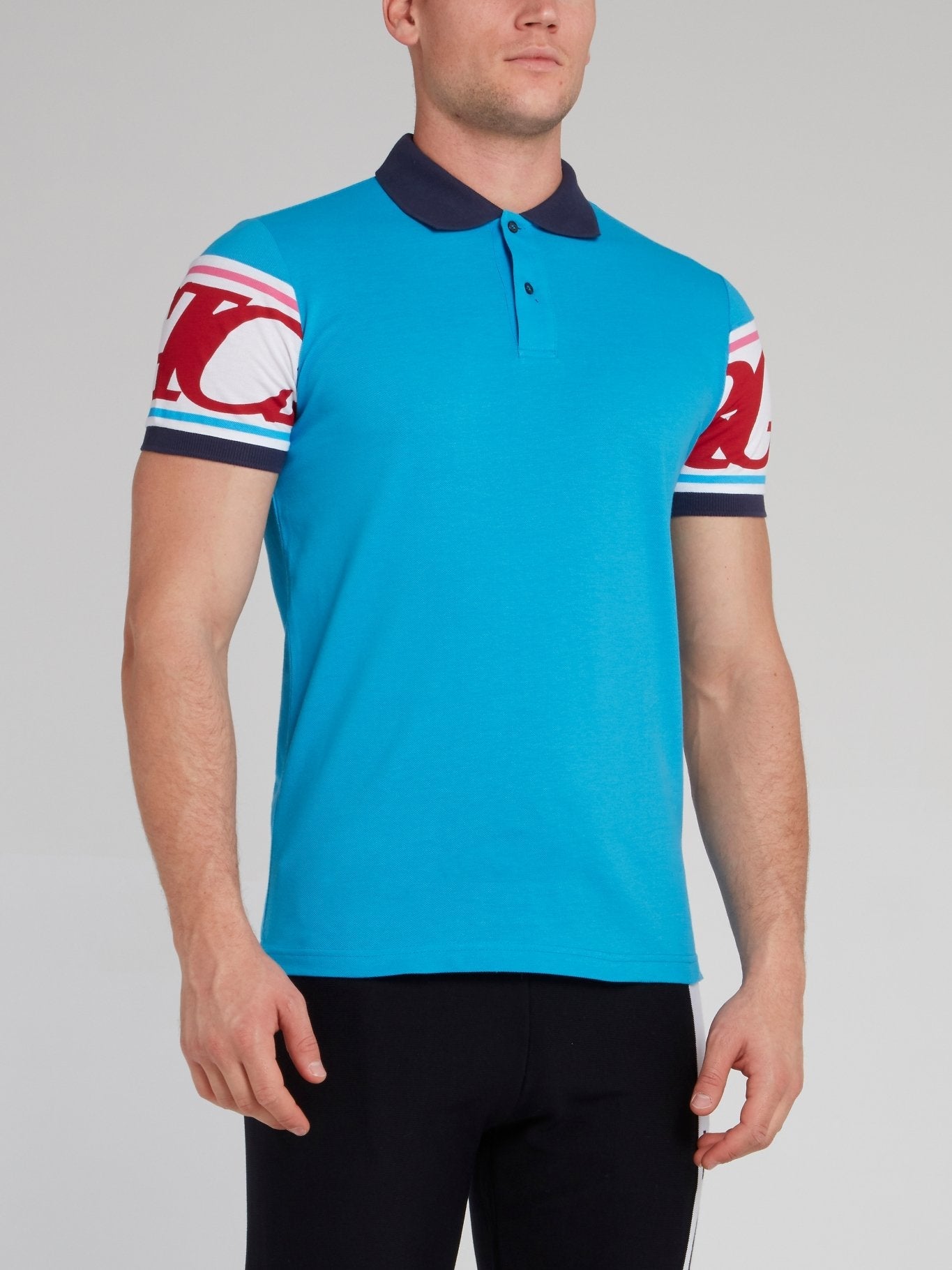 Blue Rear Logo Polo Shirt