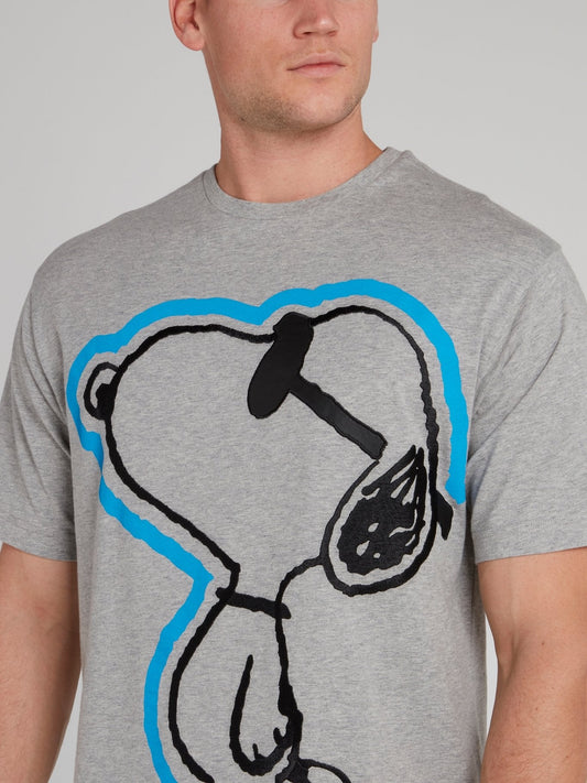 Snoopy Grey Cotton T-Shirt