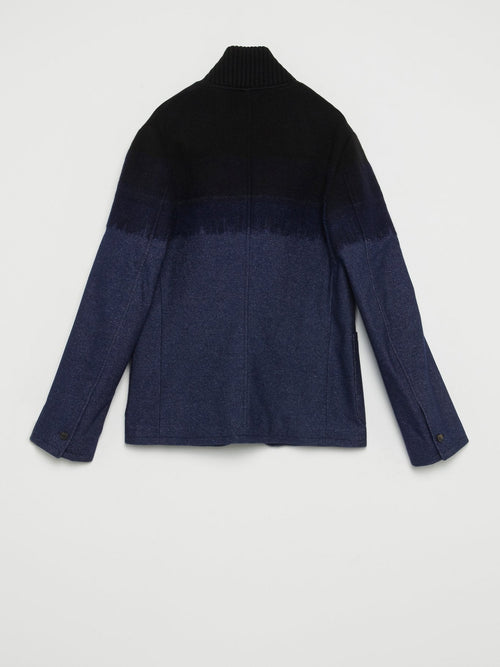 Knitted Panel Denim Jacket