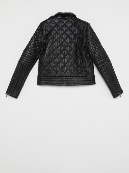 Fur Panel Quilted Jacket