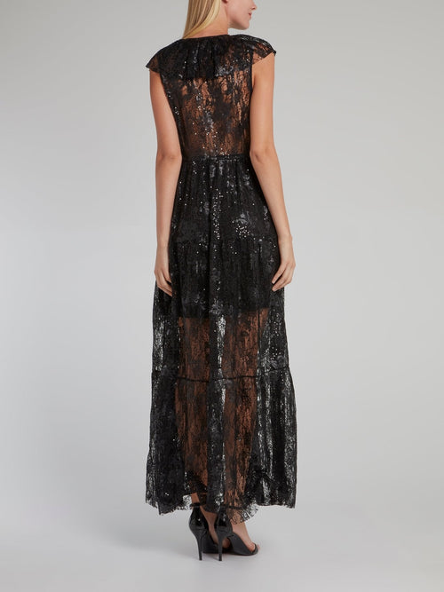 Sabrina Sequin Mesh Dress