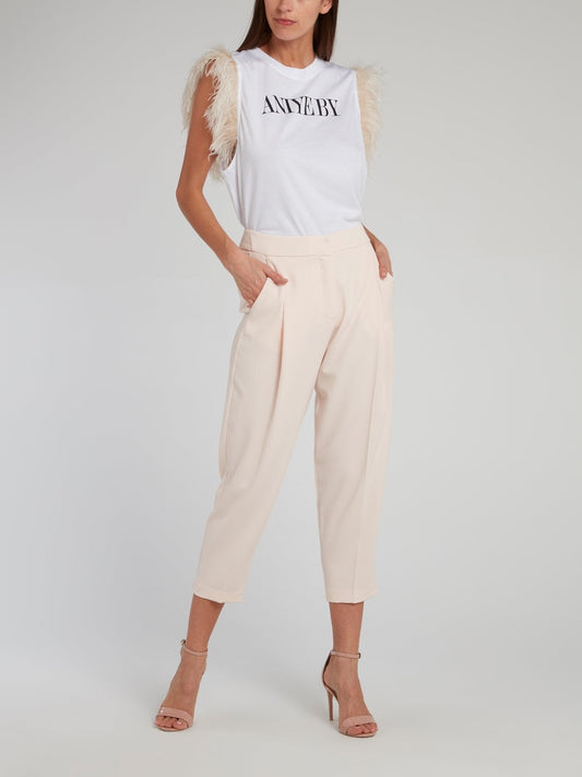 Meta Beige Tapered Trousers