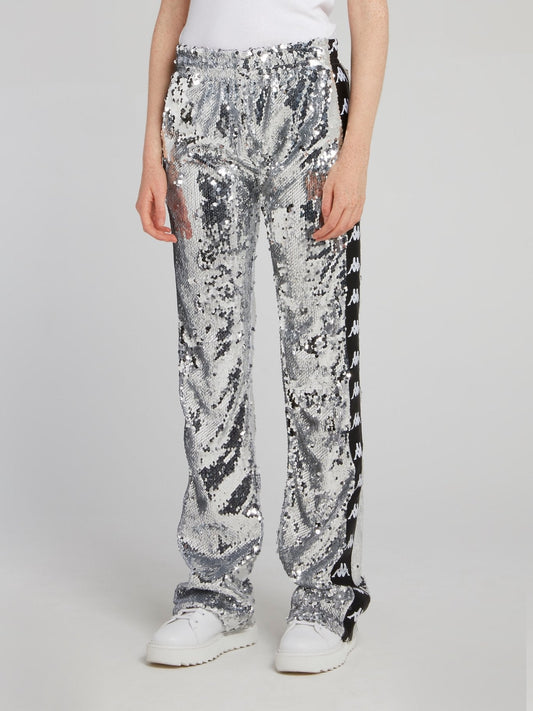 Kappa Silver Sequin Bootcut Pants