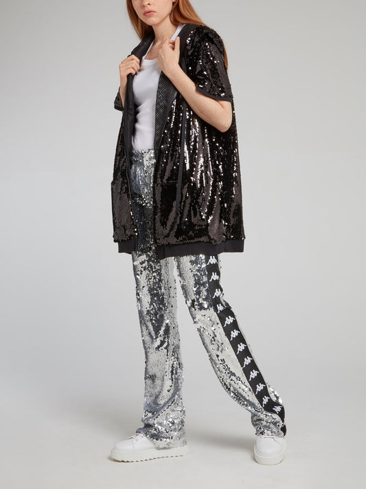 Kappa Silver Sequin Bootcut Pants