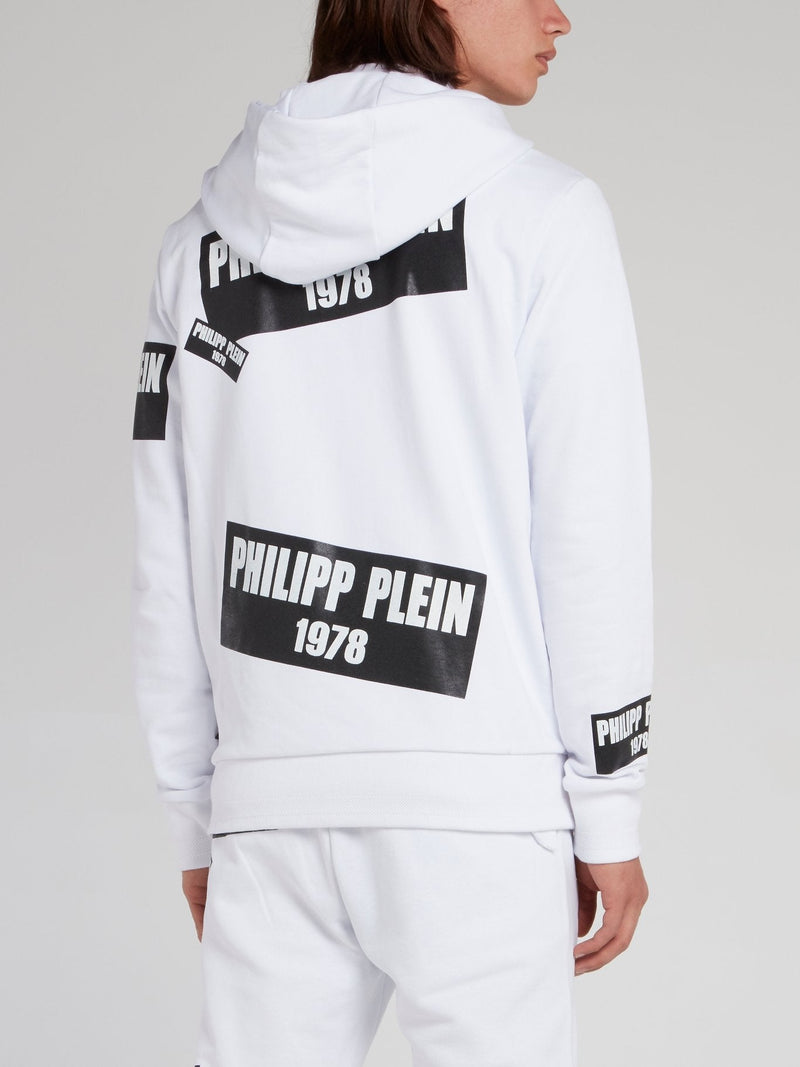 PP1978 White Logo Patch Sweat Jacket