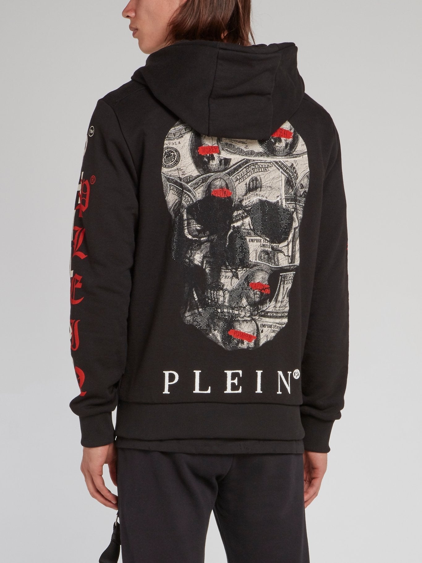 Black Dollar Skull Sweat Jacket