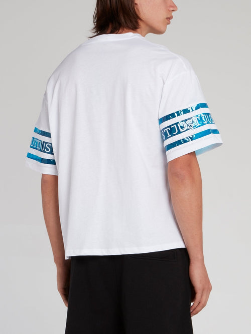 White Logo Sleeve Loose Fit T-Shirt