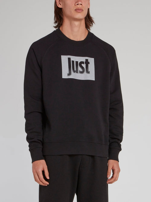 Black Logo Patch Sweatshirt