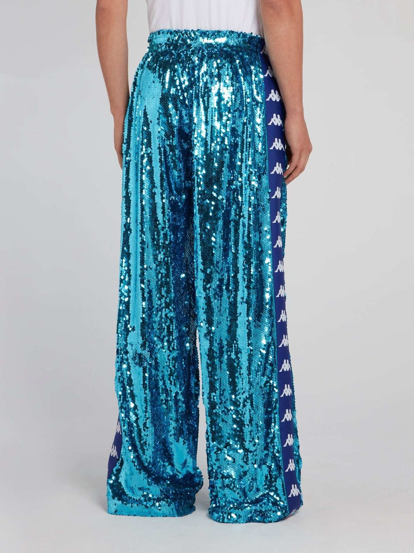 Kappa Blue Sequin Baggy Pants