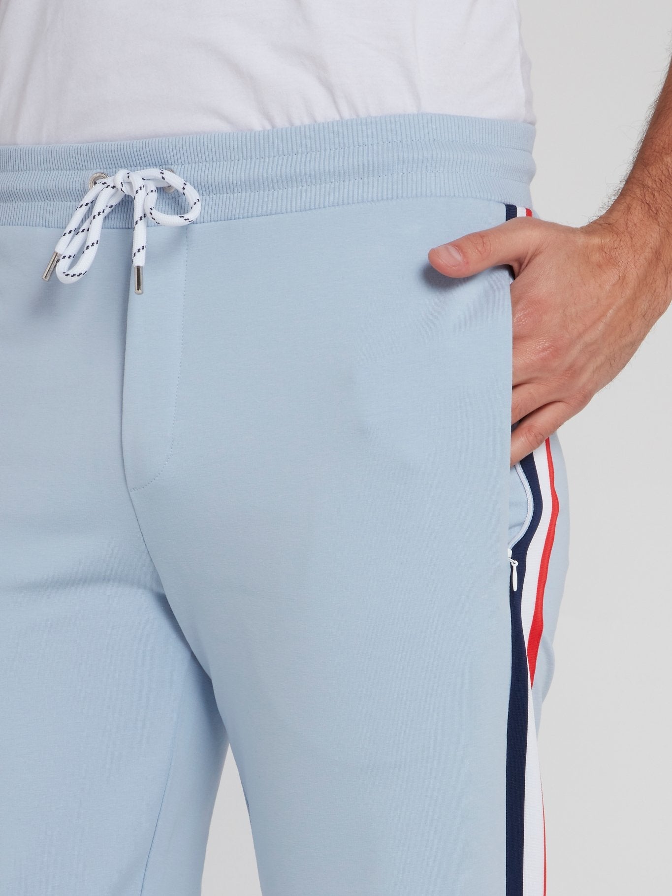 Blue Side Stripe Active Fleece Pants