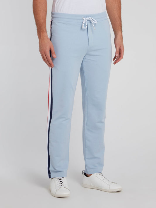 Blue Side Stripe Active Fleece Pants