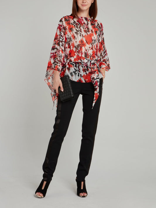 Floral Splatter Silk Kaftan