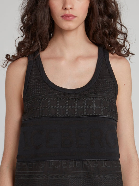 Black Logo Tank Top