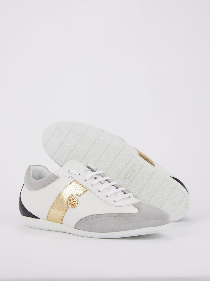 Colour Block Snake Panel Sneakers