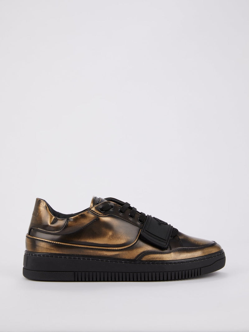 Brass Rustic Leather Sneakers