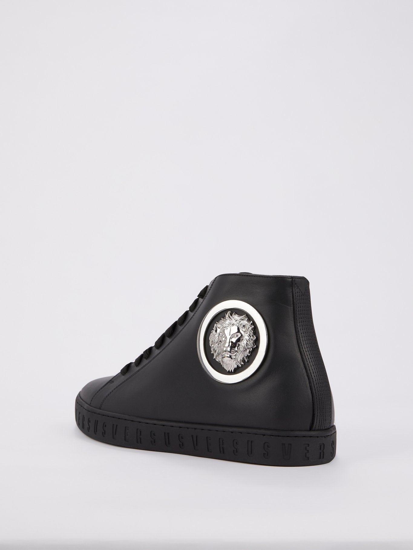 Black High Top Embellished Sneakers