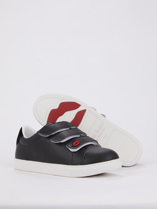 Edith Black Multi-Strap Sneakers