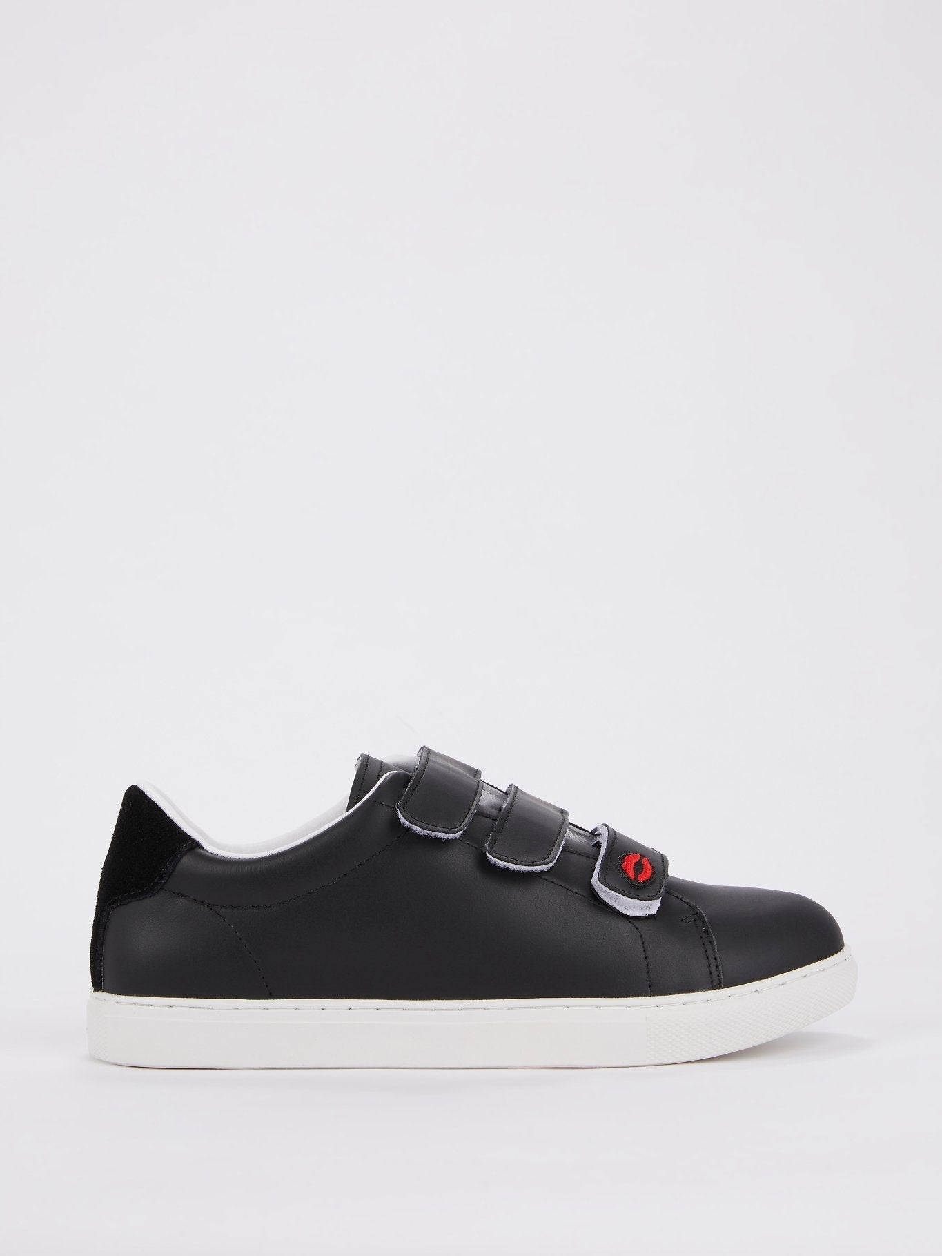 Edith Black Multi-Strap Sneakers