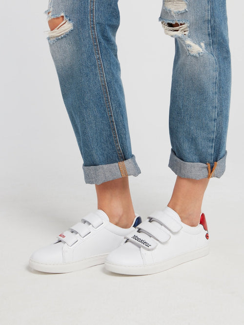 Edith Mismatched Heel Patch Sneakers