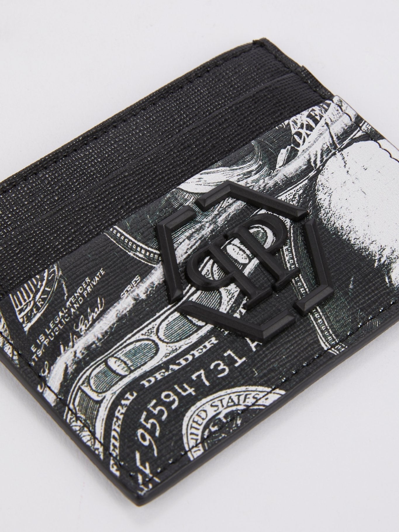 Black Dollar Skull Credit Card Holder