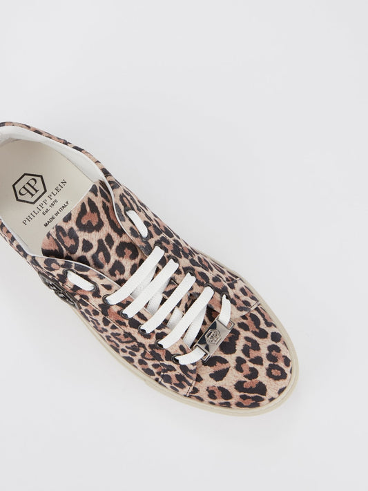 Leopard Print Low Top Sneakers