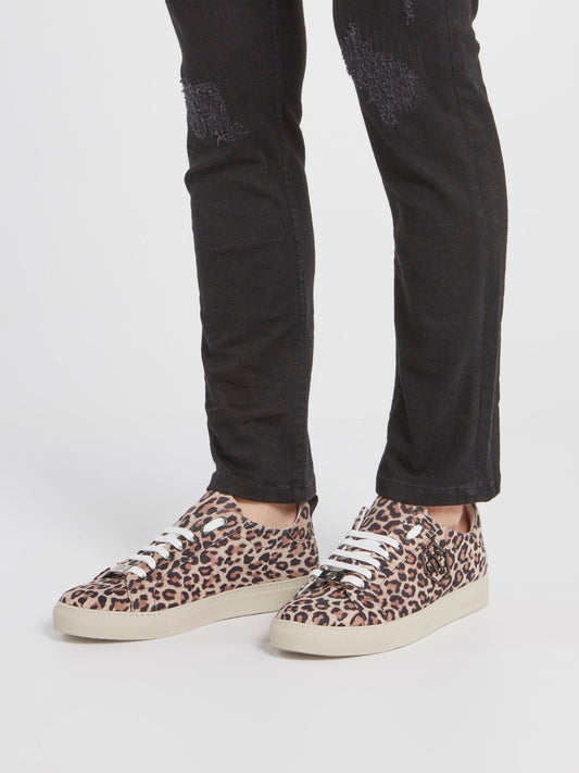 Leopard Print Low Top Sneakers