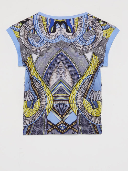 Pattern Print Sleeveless Top