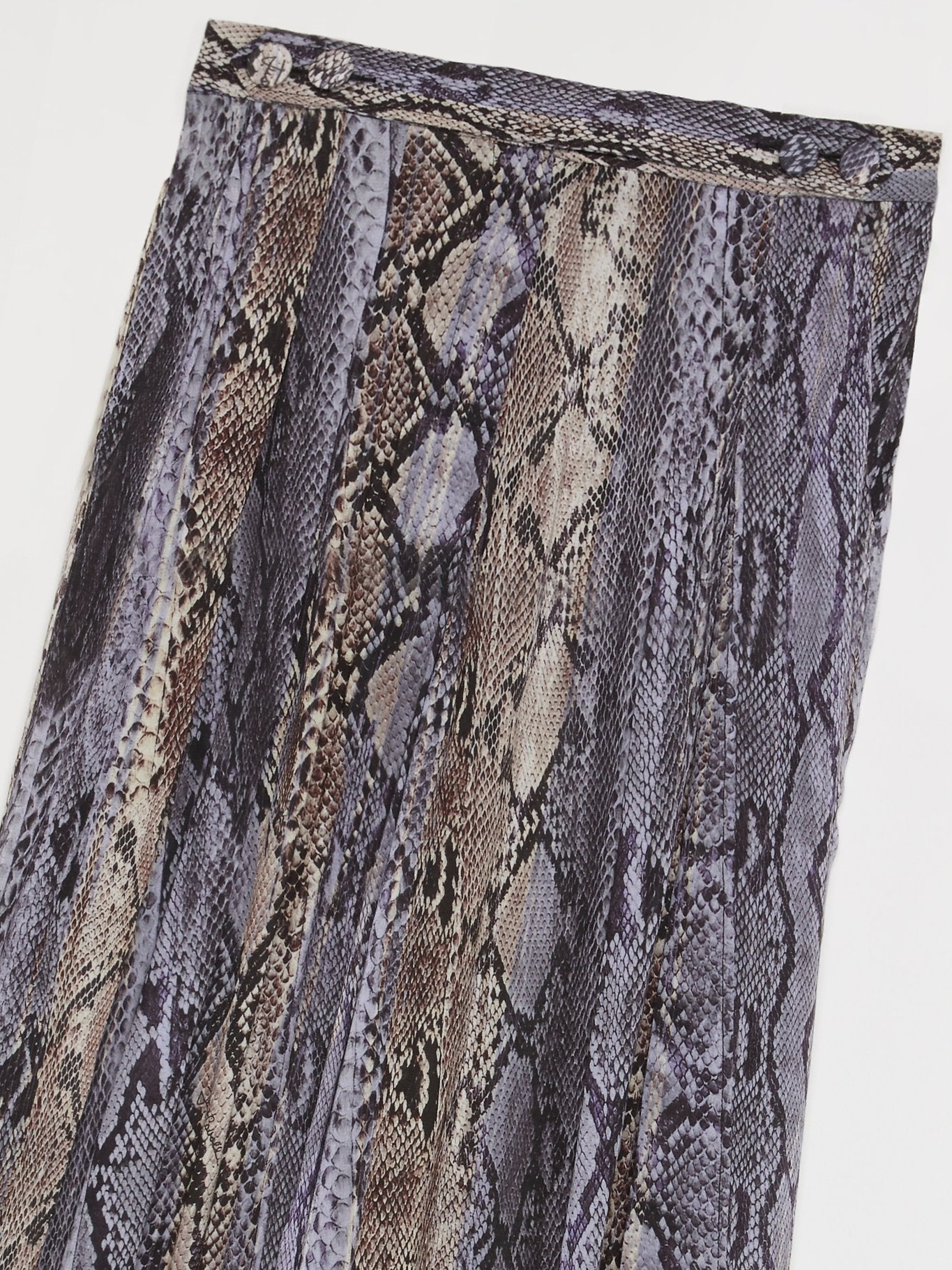 Purple Python Print Palazzo Pants