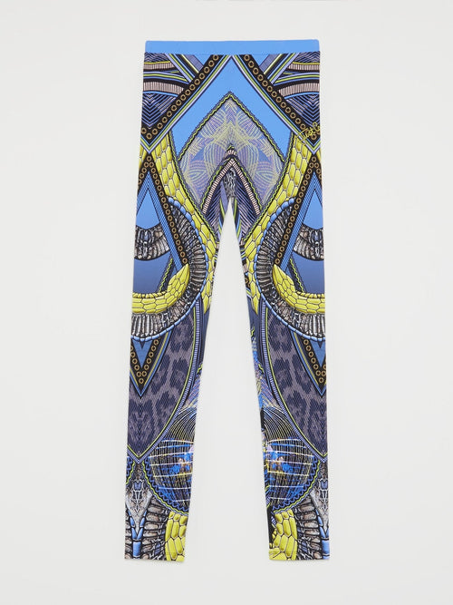 Pattern Print Waistband Trousers